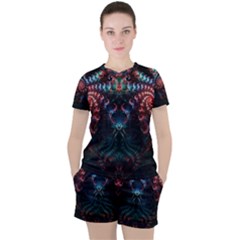 Background Texture Pattern Women s Tee And Shorts Set