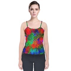 Color Art Bright Decoration Velvet Spaghetti Strap Top by Nexatart