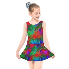 Color Art Bright Decoration Kids  Skater Dress Swimsuit