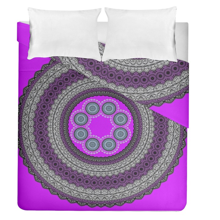 Round Pattern Ethnic Design Duvet Cover Double Side (Queen Size)