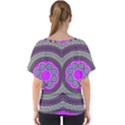 Round Pattern Ethnic Design V-Neck Dolman Drape Top View2