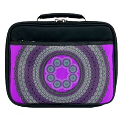 Round Pattern Ethnic Design Lunch Bag by Nexatart