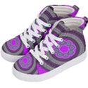 Round Pattern Ethnic Design Kid s Hi-Top Skate Sneakers View2