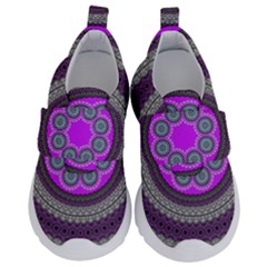 Round Pattern Ethnic Design Velcro Strap Shoes