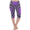 Round Pattern Ethnic Design Lightweight Velour Cropped Yoga Leggings View1