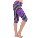 Round Pattern Ethnic Design Lightweight Velour Cropped Yoga Leggings View3