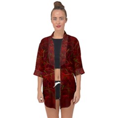 Abstract Pattern Color Shape Open Front Chiffon Kimono by Nexatart