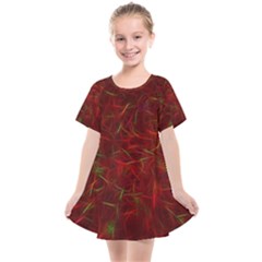 Abstract Pattern Color Shape Kids  Smock Dress