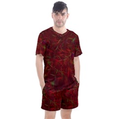 Abstract Pattern Color Shape Men s Mesh Tee And Shorts Set