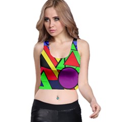 Background Color Art Pattern Form Racer Back Crop Top by Nexatart