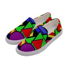 Background Color Art Pattern Form Women s Canvas Slip Ons by Nexatart