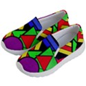 Background Color Art Pattern Form Kid s Lightweight Slip Ons View2