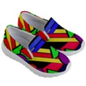 Background Color Art Pattern Form Kid s Lightweight Slip Ons View3