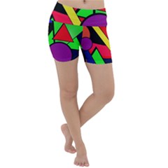 Background Color Art Pattern Form Lightweight Velour Yoga Shorts by Nexatart