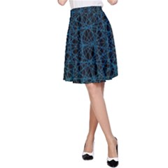 Background Lines Pattern Line Art A-line Skirt by Nexatart