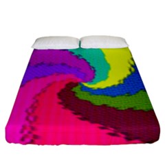 Art Abstract Pattern Color Fitted Sheet (king Size) by Nexatart