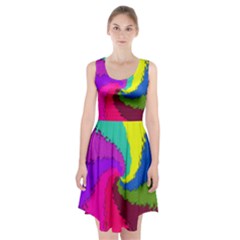 Art Abstract Pattern Color Racerback Midi Dress