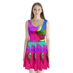 Art Abstract Pattern Color Split Back Mini Dress  by Nexatart