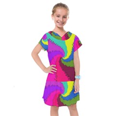 Art Abstract Pattern Color Kids  Drop Waist Dress