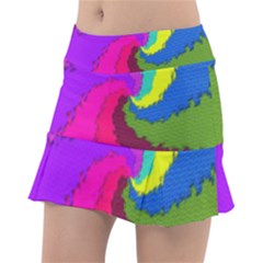 Art Abstract Pattern Color Tennis Skirt by Nexatart