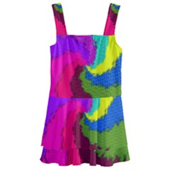 Art Abstract Pattern Color Kids  Layered Skirt Swimsuit