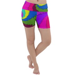 Art Abstract Pattern Color Lightweight Velour Yoga Shorts