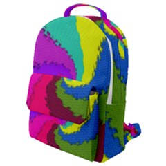 Art Abstract Pattern Color Flap Pocket Backpack (small)