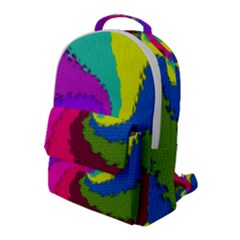 Art Abstract Pattern Color Flap Pocket Backpack (large)