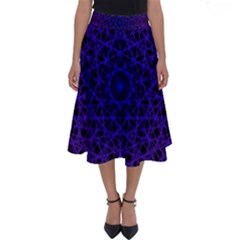 Background Lines Pattern Line Art Perfect Length Midi Skirt by Nexatart