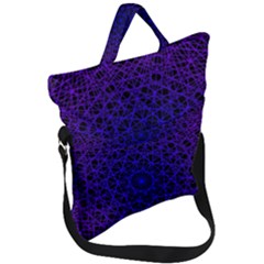 Background Lines Pattern Line Art Fold Over Handle Tote Bag