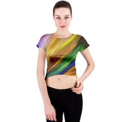 Graffiti Painting Pattern Abstract Crew Neck Crop Top by Nexatart