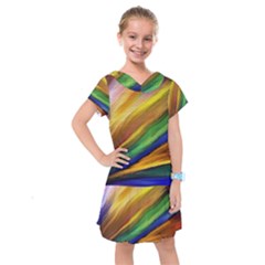 Graffiti Painting Pattern Abstract Kids  Drop Waist Dress by Nexatart