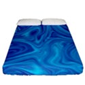 Blue Abstract Pattern Art Shape Fitted Sheet (King Size) View1