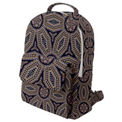 Pattern Decoration Abstract Flap Pocket Backpack (small)