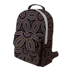 Pattern Decoration Abstract Flap Pocket Backpack (large)