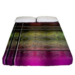 Abstract Desktop Pattern Wallpaper Fitted Sheet (queen Size) by Nexatart