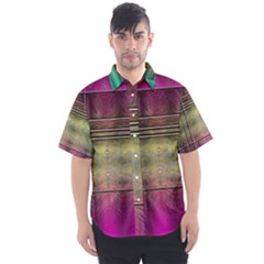 Abstract Desktop Pattern Wallpaper Men s Short Sleeve Shirt