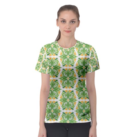 Pattern Abstract Decoration Flower Women s Sport Mesh Tee by Nexatart