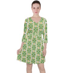 Pattern Abstract Decoration Flower Ruffle Dress by Nexatart