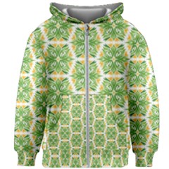 Pattern Abstract Decoration Flower Kids Zipper Hoodie Without Drawstring