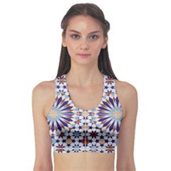 Morocco Essaouira Tile Pattern Sports Bra by Nexatart