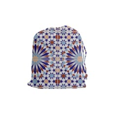 Morocco Essaouira Tile Pattern Drawstring Pouch (medium) by Nexatart