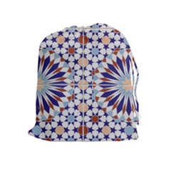 Morocco Essaouira Tile Pattern Drawstring Pouch (xl) by Nexatart