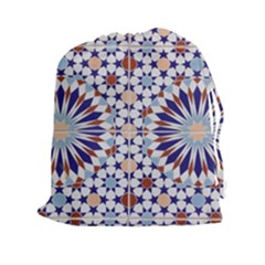 Morocco Essaouira Tile Pattern Drawstring Pouch (xxl) by Nexatart