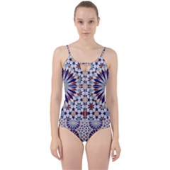 Morocco Essaouira Tile Pattern Cut Out Top Tankini Set by Nexatart