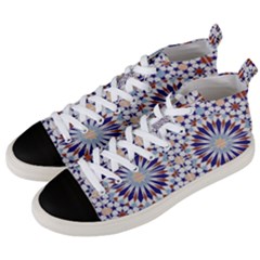 Morocco Essaouira Tile Pattern Men s Mid-top Canvas Sneakers by Nexatart