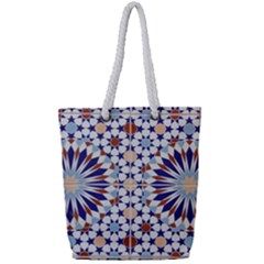 Morocco Essaouira Tile Pattern Full Print Rope Handle Tote (small) by Nexatart