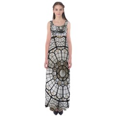 Pattern Abstract Structure Art Empire Waist Maxi Dress