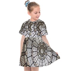 Pattern Abstract Structure Art Kids  Sailor Dress