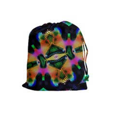 Butterfly Color Pop Art Drawstring Pouch (large) by Nexatart